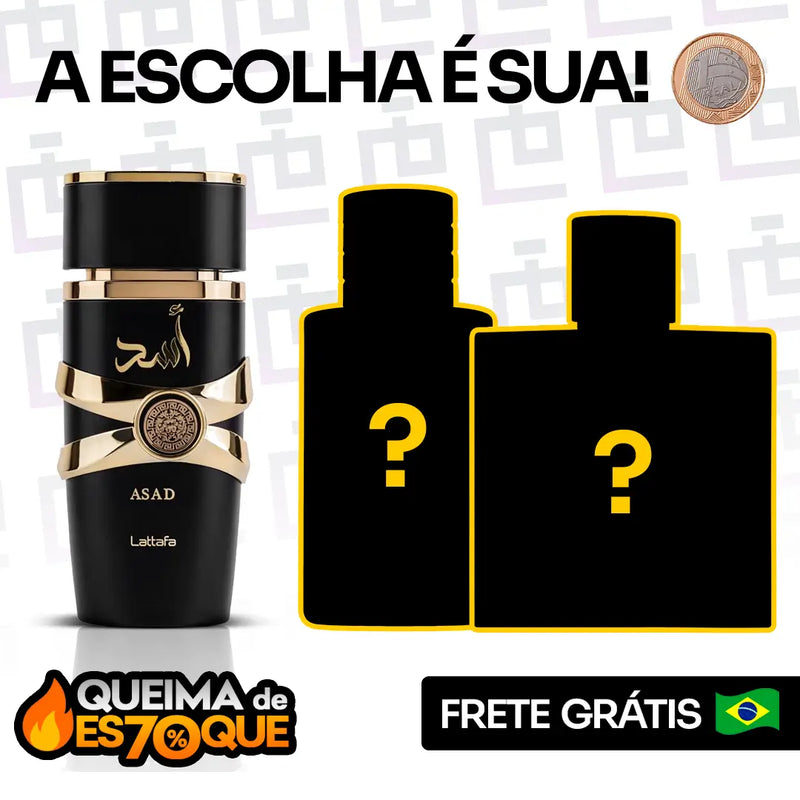 Monte seu Combo: Asad Lattafa (100ml) + Perfumes (100ml) a R$0,99